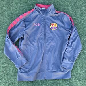 FC Barcelona Official Merchandise Full Zip Mens M Jacket Navy Blue